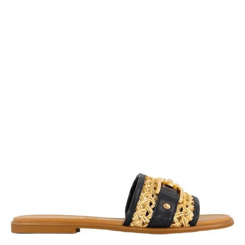 Graceland slippers zwart/beige