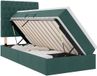vidaXL Bed met opbergruimte en matras Donkergroen 100 x 200 cm Fluweel