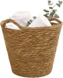 Atmosphera Opbergmand Bali - rond - zeegras - bruin - 29 x 27 cm