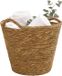 Atmosphera Opbergmand Bali - rond - zeegras - bruin - 29 x 27 cm