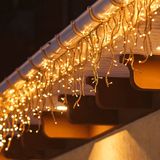 Salcar 5m LED-lichtgordijn ijsregen met 200 LED's, warm wit