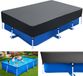 Bâche rectangulaire pour piscine, 223 x 152 cm, noir, avec fermeture velcro et sac de rangement
