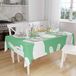 Bonamaison Tafelkleed, Anti-Mold, Sneldrogend, Waterdicht, 100% Polyester Tafellaken, Petroleum Groen, Wit, 140 x 160 Cm