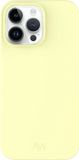AVY Hoesje geschikt voor Apple iPhone 14 Pro Max | Compatibel met MagSafe | Back Cover | Liquid Silicone | Butter Yellow