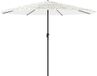 vidaXL Parasol met stalen paal 324x324x247 cm wit