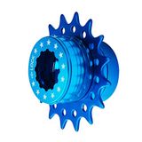 Cervus Singlespeed-cassetteombouwset voor starrrunning fietsen (fixiewielen), compatibel met Shimano 18T, blauw