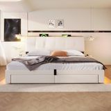 OKWISH Gestoffeerd Bed 180x200 cm - Beige
