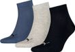 PUMA Quartersokken Unisex 3-Pack Navy / Grey / Nightshadow Blue