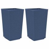 VidaXL Plantenbak Polypropyleen Blauw, Grijs