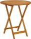 vidaXL Table de jardin pliable 70 cm bois d'acacia massif