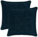 vidaXL Kussensloop 2 stuks Marineblauw Nep Konijnenbont 50 x 50 cm