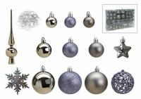 G. Wurm Kerstversieringsset Kunststof Grijs 111 stuk(s)