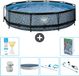 EXIT Toys EXIT Rond Stone Frame Zwembad - 360 x 76 cm - Inclusief Pomp - Afdekzeil - Schoonmaakset - Stofzuiger - 7-delig