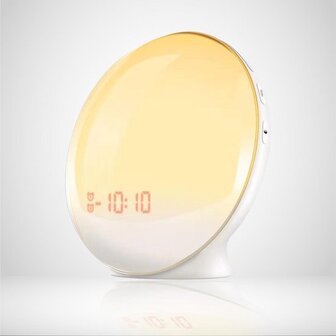 Nuvoo Wake-Up Light - Sleep Light - USB - Radio - Alarm Clock - White