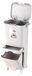 Poubelle de cuisine - Double bac avec pédale - 37 litres - Fabriqué en plastique PP - Blanc - Montage requis