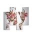 Homemania Wandafbeelding, 4-delig, voor woonkamer, slaapkamer, meerkleurig, 76 x 0,3 x 50 cm, HM204PMDF26, MDF