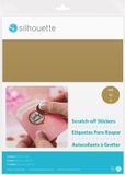 Silhouette Scratch-Off Stickervellen Goud 5 vellen