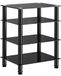 FITUEYES TV Rack HiFi Shelf Audio Cabinet Glas en Alu 600x455x762mm AS406001GB