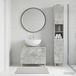 Maison Exclusive Ensemble de deux meubles de salle de bain exclusifs, modèle DELFT, en bois imitation béton gris