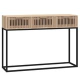 vidaXL Wandtafel 105x30x75 cm bewerkt hout en ijzer