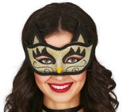 Fiestas Guirca Verkleed oogmasker Venitiaans - Kat/Poes - Volwassenen - Carnaval/Gemaskerd Bal