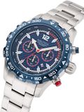 Nautica NST Quartz Analoog Horloge Zilverkleurig Kast 100% Roestvrij Staal Band 100% Staal 46mm NAPNSS404