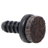 Adsamm ® /32 x lamellenpluggen met vilt/zwart/Ø 5 - 6 mm/rond/vilten meubelglijders voor stalen buisstoelen van topkwaliteit, 1 stuk
