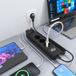 AISENS ASPS-2A2C11-BK Stekkerdoos met 3 stopcontacten + oplader PD3.0, 20 W, 2 x USB-C, 2 x USB-A, 1,4 m, zwart