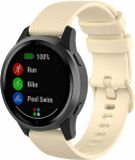 By Qubix - Sportband met motief - Beige - Smartwatch bandje 22mm