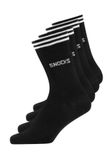 SNOCKS Hoge Sportsokken met Strepen - Unisex - Katoen - Maat 35-38 - 4 Paar