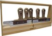 Super Prof Spackmesset - 5 Spackmessen - RVS/Leer - Ergonomische Handgreep