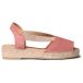 TONI PONS Tala Espadrilles en cuir pour femmes avec compensé et élastiques pour une coupe plus large