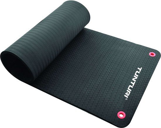 Tunturi Pro Fitnessmat - 140x60x1,5cm - Zwart
