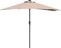 vidaXL Tuinparasol 294 x 150 x 224 cm polyester en staal taupe