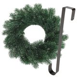 Couronne de Noël 35 cm - bleu-vert - avec crochet de suspension noir - décoration de Noël