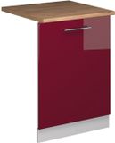 Vicco Fame-Line Vaatwasserfrontpaneel – 60 cm, WB Eik Bordeauxrode hoogglans