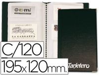 Visitekaarthouder zwart voor 120 stuks formaat 195 x 120 mm