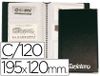 Visitekaarthouder zwart voor 120 stuks formaat 195 x 120 mm