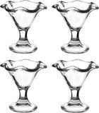 Bormioli Rocco ijs sorbet coupes - 12x stuks - op voet - glas - 240 ml - IJscoupe glazen