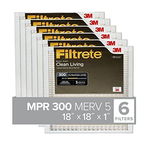 Filtrete BD17 – 6 pk-1e luchtfilter, 18 in. x 18 in. x 1 in, wit