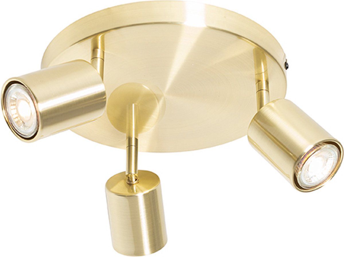 QAZQA Java - Plafondspot - Ø 25 cm - Goud/Messing