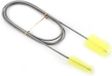 Brosse de nettoyage pour tube d'eau d'aquarium - Brosse double ressort flexible (jaune)