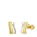 Lucardi Boucles d'oreilles pour femmes avec zircone cubique - Boucles d'oreilles - Cadeau - 14 carats Or - Or jaune