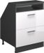 Vicco Rion meuble pour mur incliné – 60 x 81.6 cm avec 2 tiroirs, corps de meuble 60 cm de profondeur Blanc Laqué brillant