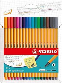 STABILO Premium fineliner point 88 Etui met 18 kleuren