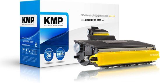 KMP Toner B-T15 Zwart Compatibel met Brother TN-3170 - 7000 Pagina's
