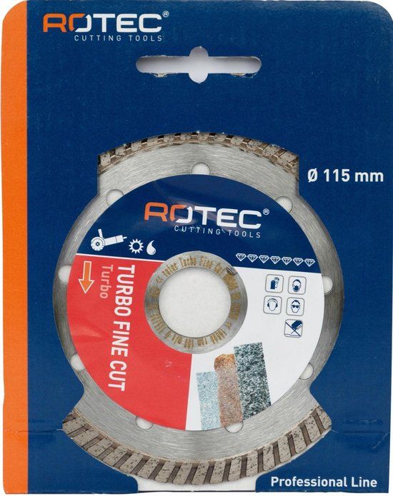 Rotec Diamantzaag Turbo Fine Cut 115/22,23