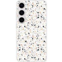 Samsung Galaxy S24 Terrazzo color verstevigd hoesje met sublimatie bedrukking