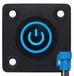 ProRide Metalen drukschakelaar Inbouwpaneel 220V ON-OFF - 22mm - met Aansluitkabel - LED indicatie Blauw