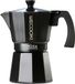 WECOOK! Bella Italiaans koffiezetapparaat, 1 kopje, 70 ml, aluminium, zwart